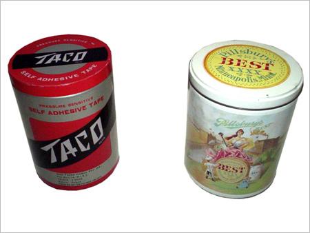 Cylindrical Tin Containers
