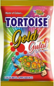 Tortoise Gold Gulal Pouch