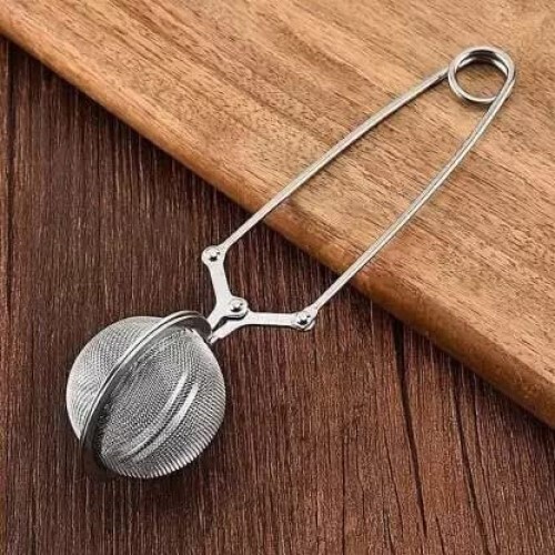 Inaara Stainless Steel Tea Strainer with Squeeze Handle Green Tea Leaves Herb Mesh Ball Infuser Filt