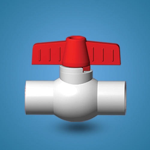 0.5 to 2 Inch ASTM D2467 Schedule 80 Manual White Red Plastic UPVC Ball Valve
