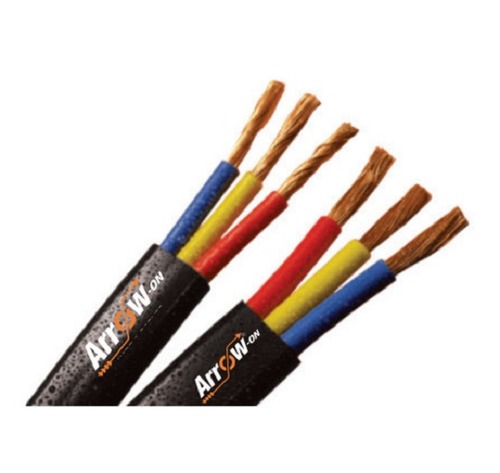 Three Core 1100v Water Proof And Shock Resistant Pvc Insulated Submersible Flat Copper Cables With H