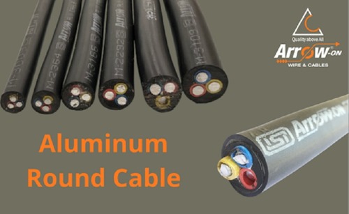 Shock Resistant And Thermal Resistance Three Core Pvc Insulated Submersible Round Aluminium Cables