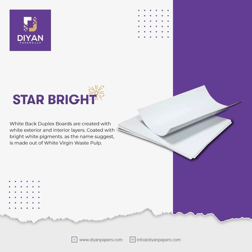 White Duplex Paper Sheet