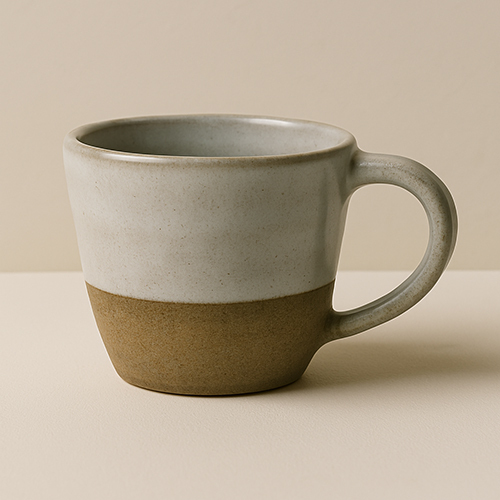 Nordic Claystone Ceramic Cup Matte Glaze With Natural Sandstone Base