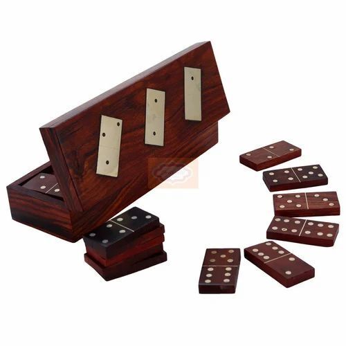 Wooden Domino Box Game