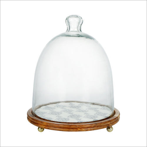 Cake Dome with Wooden Base