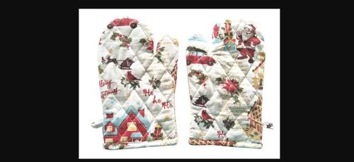 Kitchen Printed Cotton Oven Hand Gloves