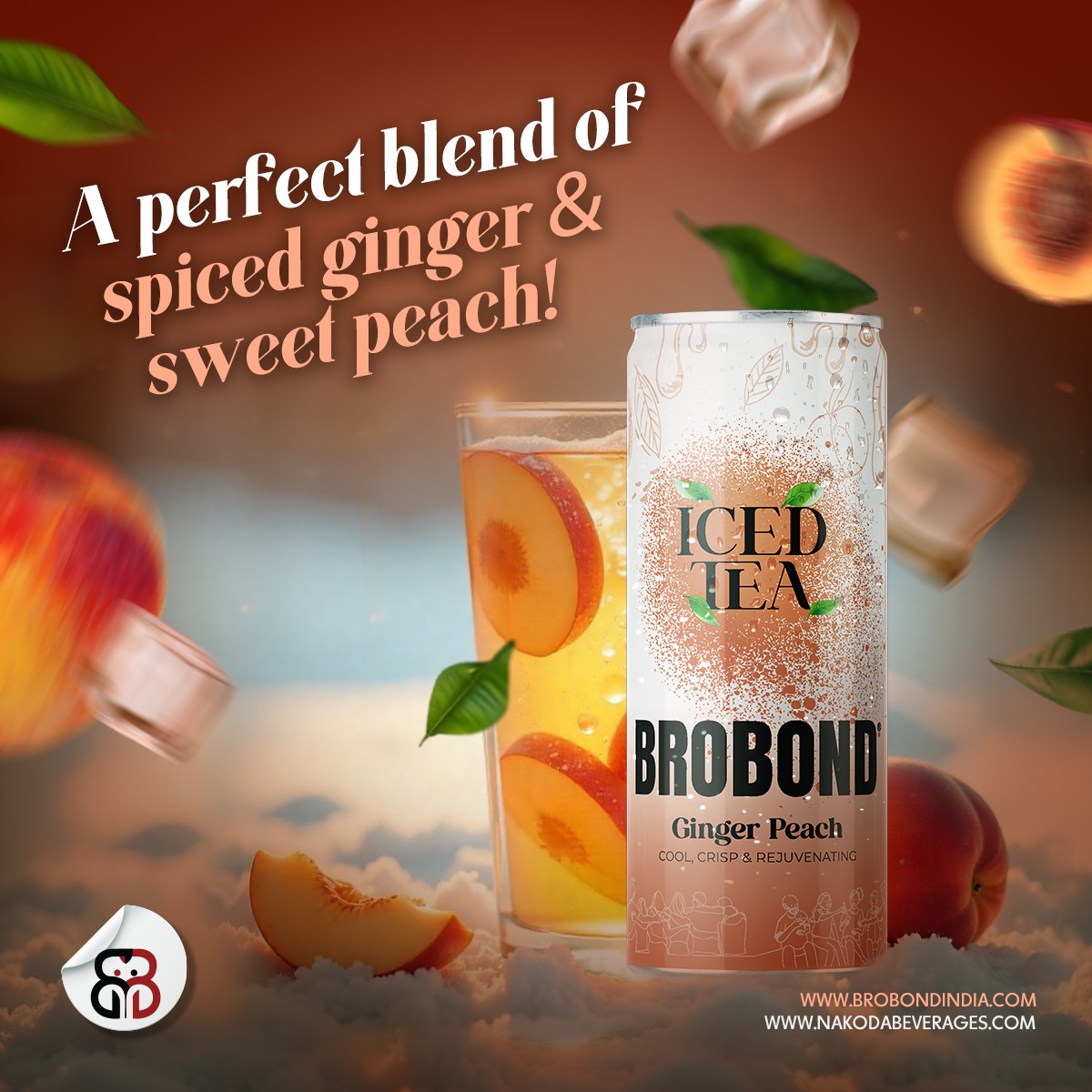 Brobond Peach Ginger Iced Tea