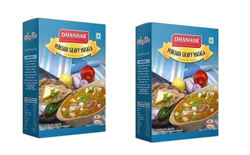 Dhanhar Punjabi Gravy Masala 200 Grams (100g X 2 Pack)