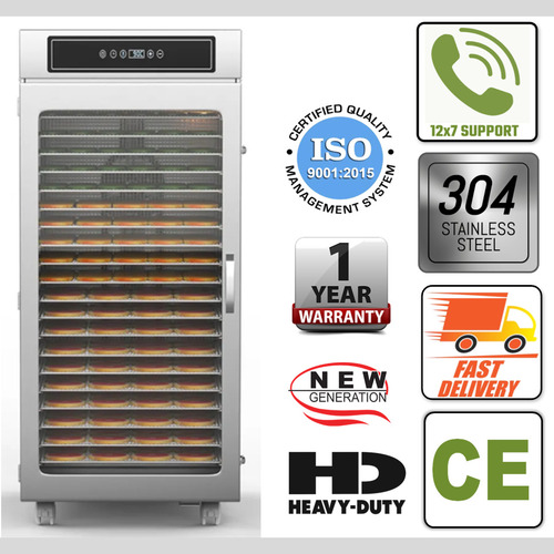 Digital 304ss 20 trays Best vegetable garlic onion ginger banana cook food dehydrator machine