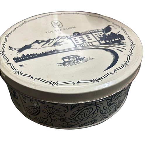 Stainless Steel Round Printed Cookie Tin Box