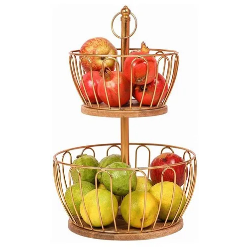 2 Tier Kitchen Fruit Vegetables Basket