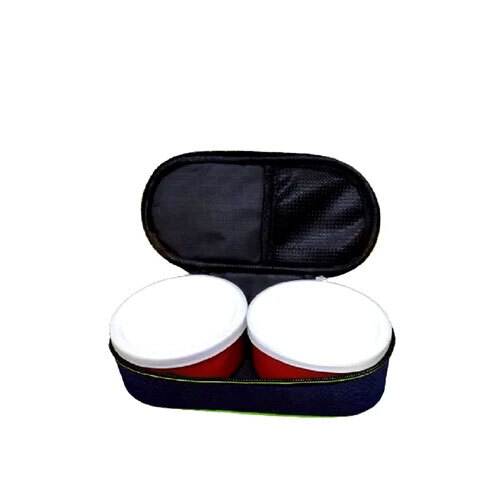Stainless Steel Plastic Coated Lunch Box with bag