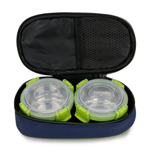 Stainless Steel Leak Proof Lunch Box With Bag , 300 ML Each Containers