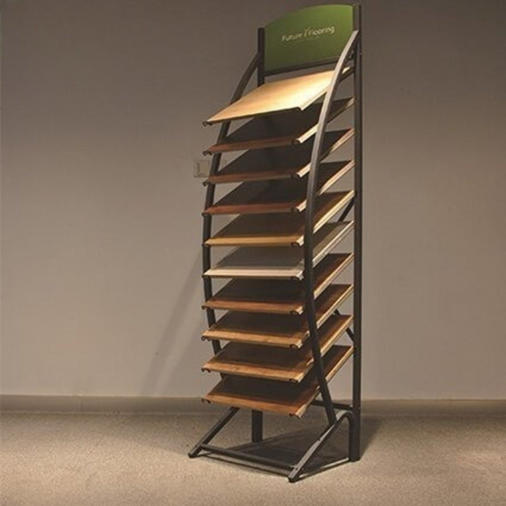 vMetal floor hardwood display stand mosaic tile displays