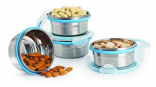 Stainless Steel Airtight and Leak Proof Containers Set of 4