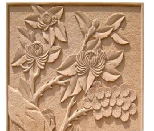 Lightweight And Easy To Install Square Floral Designs Marble Wall Panels (16 Mm Thick)