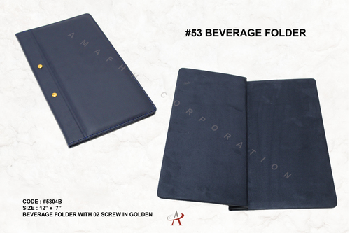 Faux Leather Beverage Folder