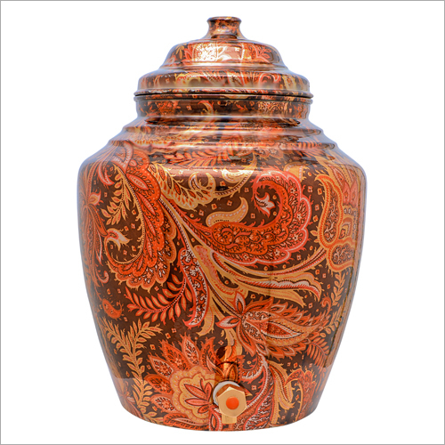 Pure Printed Copper Water Pot