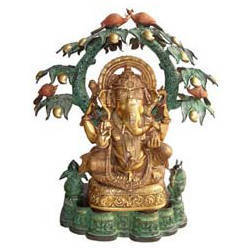 Ganesh Sitting Under Mango Tree