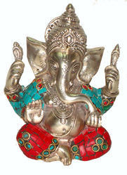 Ganesh Without Base With Stone Work