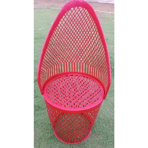 Red Garden Iron Chair