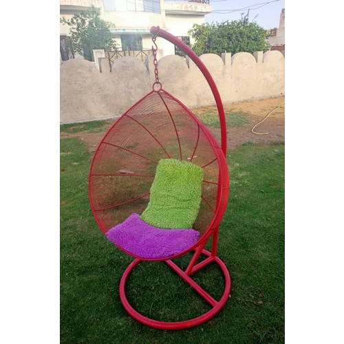 Red Iron Hanging Swing Chair