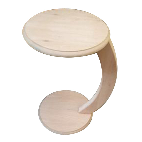 C Shape Wooden Side Table