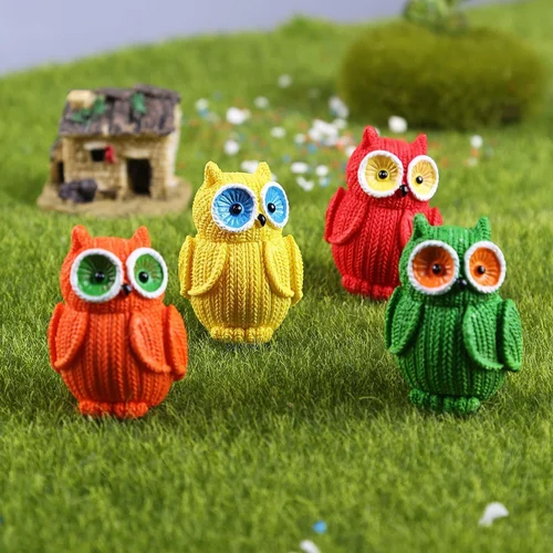 13 cm Home Decor Owls Statue
