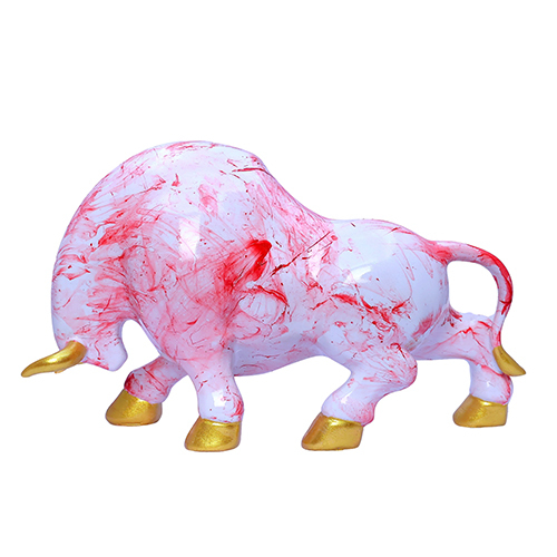 Bull Statue Shading Red