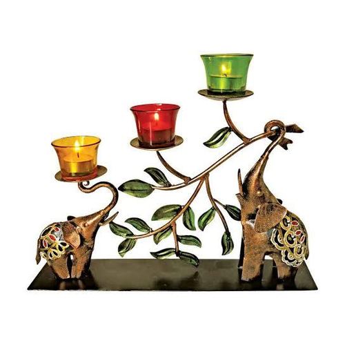 Decorative Metal Elephant Tree T Lite