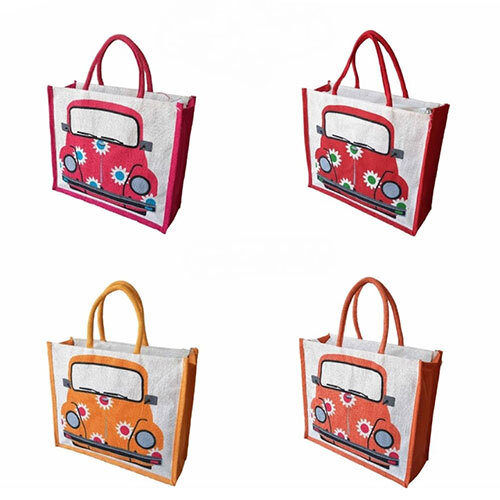 Car Printed Jute Bag
