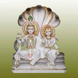 Marble Laxmi Narayan Statue