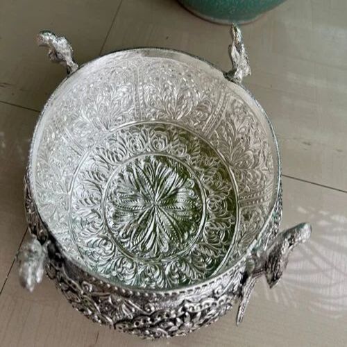 German Silver Flower Basket