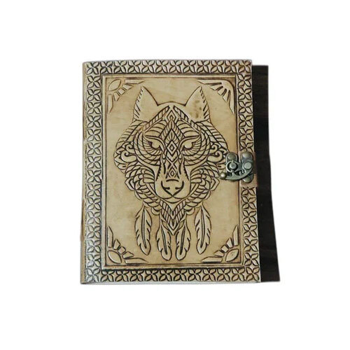 Fox Embossed Leather Journal Unruled