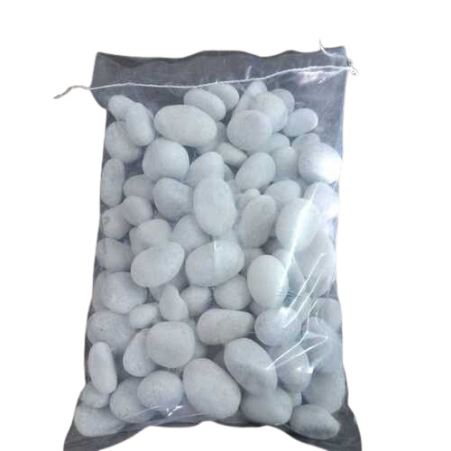 Snow White Rough Stone / marble pebbles stone / white tumble stone 
