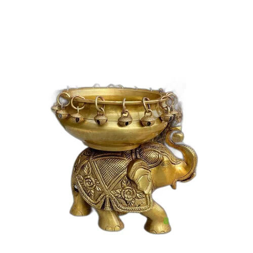 Brass elephant urali