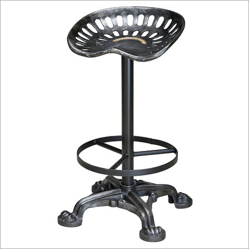 Bar Stool with Cast Iron Base