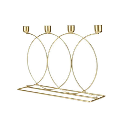 Polished Finished And Table Top Iron Candle Stand For Decoration