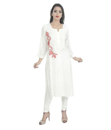 Rayon Lucknowi Chikan Kurti