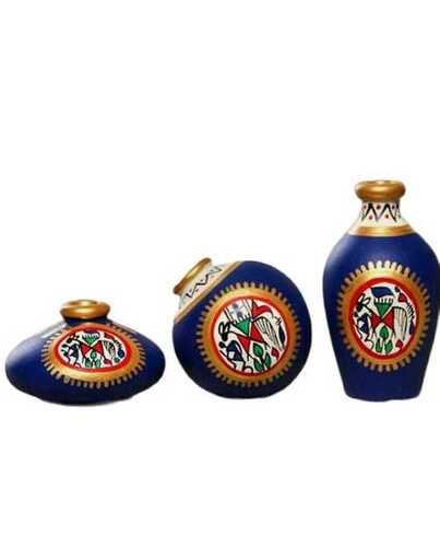 Hand Painted Terracotta Vase