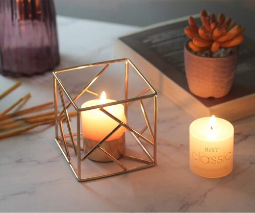 Gold Metal Iron Votive Candle Holder Stand