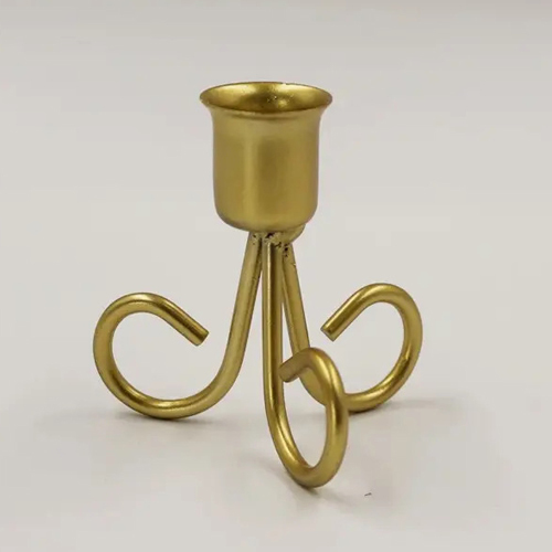 Golden Three Legged Candle Holder