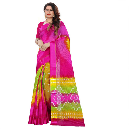 Bandhani Style Printed Saree