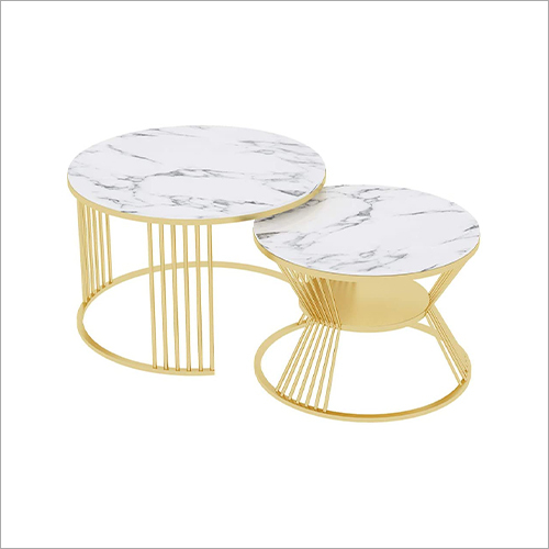 Iron Stool With Gold Finish