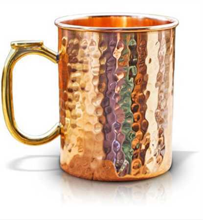 COPPER HAMMERED STREIGHT MUG