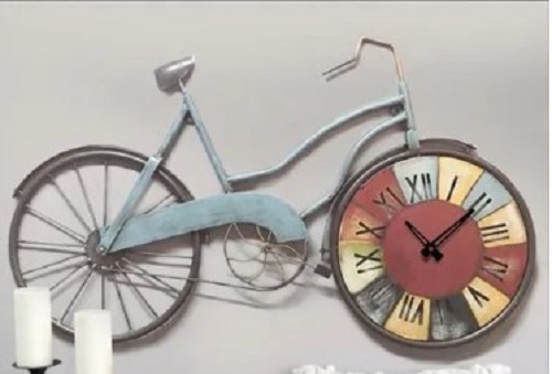 Metal Cycle Wall Clock