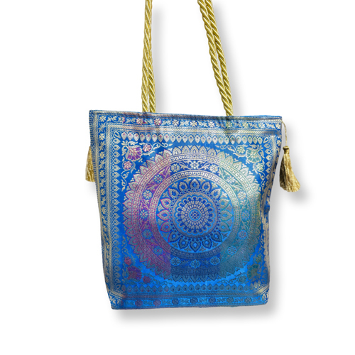 10 by 10 Banarasi Silk Tote Bag