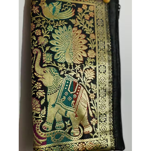 Black Banarasi Pouch