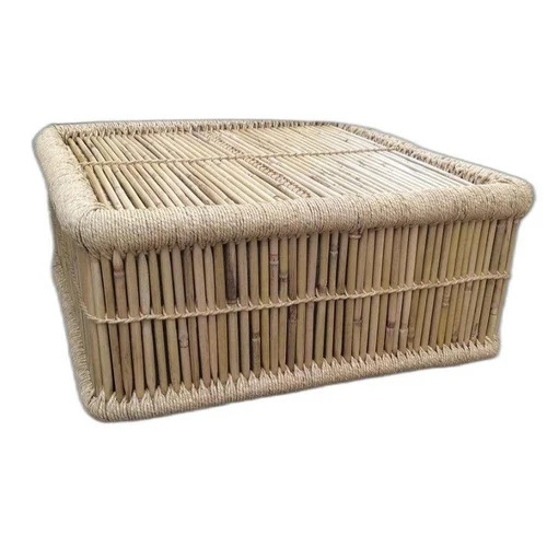 28 X 28 X 16 Inches Box And Case Type Bamboo Wood Finish Bamboo Laundry Box